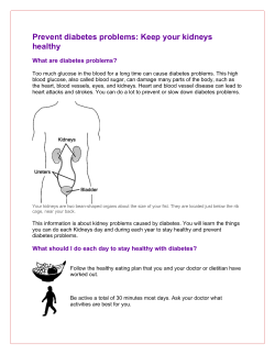 Prevent diabetes problems: Keep your kidneys