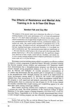 The Effects of Resistance and Martial Arts Training
