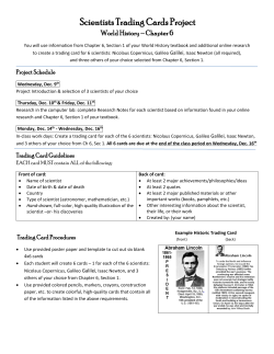 Scientists Trading Cards Project