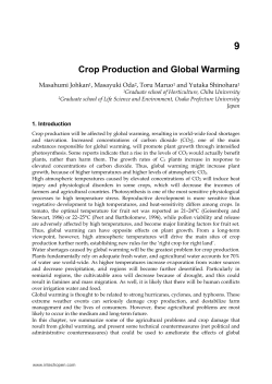 Crop Production and Global Warming