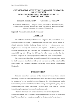 ANTIMICROBIAL ACTIVITY OF FLAVONOID COMPOUND