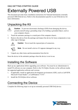 DAQ Getting Started Guide for Externally Powered USB