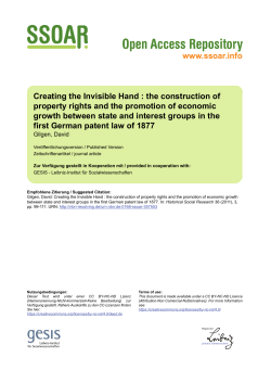 Creating the Invisible Hand : the construction of property