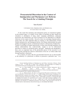 Prosecutorial Discretion in the Context of Immigration and Marijuana