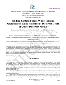 Finding Cutting Forces While Turning Aperation on Lathe
