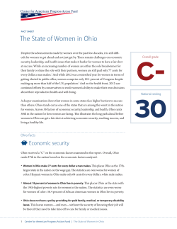 The State of Women in Ohio - Center for American Progress