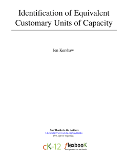 Identification of Equivalent Customary Units of Capacity