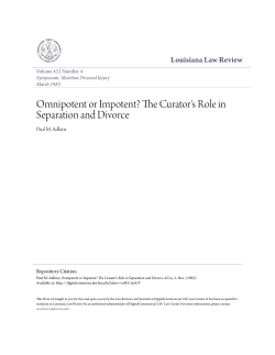 Omnipotent or Impotent? The Curator`s Role in Separation and