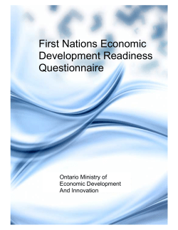 First Nations Economic Development Readiness