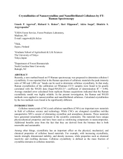 Crystallinities of Nanocrystalline and Nanofibrillated