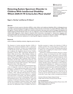 Detecting Autism Spectrum Disorder in Children