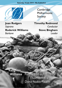 Programme (PDF 4 MB) - Cambridge Philharmonic Society