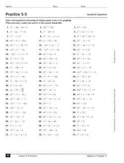 Practice 5-5 - SHAMOKINMATH