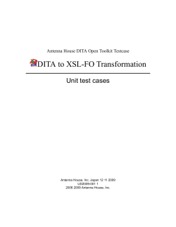DITA to XSL-FO Transformation