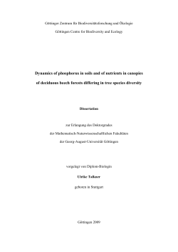 Dynamics of phosphorus in soils and of nutrients in canopies