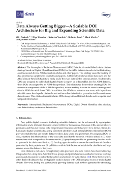 Data Always Getting Bigger—A Scalable DOI Architecture for Big
