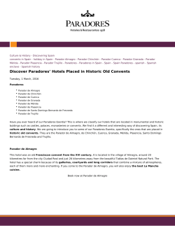 Discover Paradores` Hotels Placed in Historic Old Convents