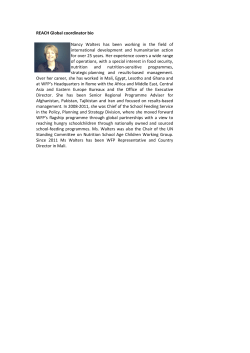 REACH Global coordinator bio Nancy Walters has been working in