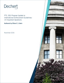 FTC, DOJ Propose Update to International Enforcement Guidelines