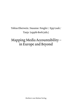 Mapping Media Accountability &ndash; in Europe and Beyond
