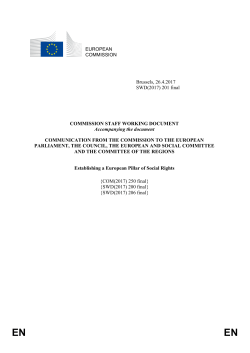 Staff Working Document - North Sweden European Office