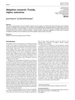 Adoption research