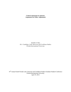Central Americans in America: Arguments for Policy Adjustment
