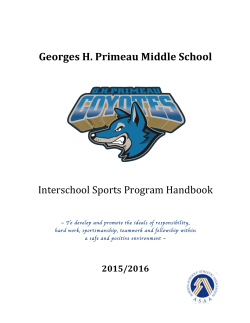 GHP Interschool Sport Parent Handbook 2016/1