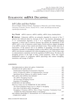Annu. Rev. Biochem - Case Western Reserve University
