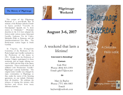 Pilgrimage Weekend August 3