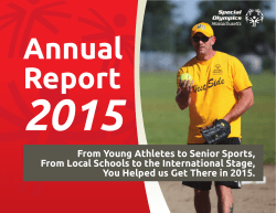Annual Report - Special Olympics Massachusetts