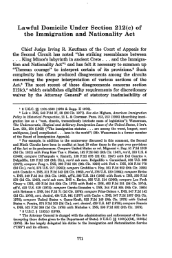 Lawful Domicile under Section 212(c) of the Immigration and
