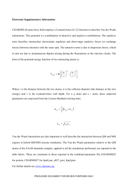 Electronic Supplementary Information CHARMM all atom force field