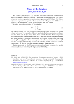 a more detailed description of the saline contraction coefficient at