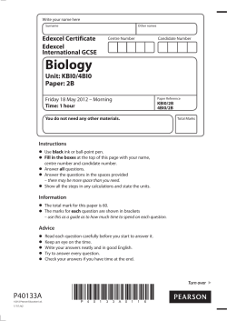 Question paper - Edexcel