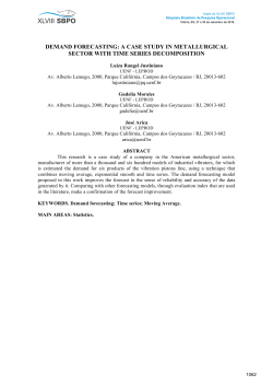 demand forecasting: a case study in metallurgical sector