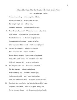 1 A Beowulfian Poem of Day-Start Routine with a