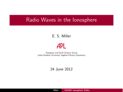Radio Waves in the Ionosphere