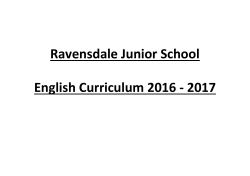 the subject overview - Ravensdale Junior School