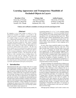 Learning Appearance and Transparency Manifolds of Occluded