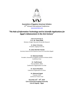 AEAS 2010 Abstract Book - Association of Egyptian