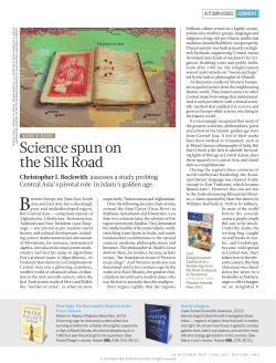 Science spun on the Silk Road