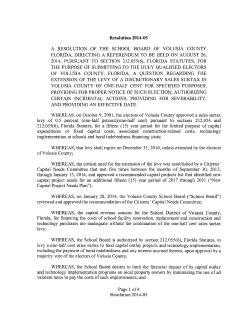 Resolution 2014-05 A RESOLUTION OF THE SCHOOL BOARD OF