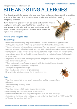 insect bites and bee sting