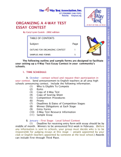 organizing a 4-way test essay contest 2