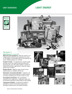 Unit oveRview ligHt eneRgY