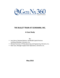 the bullet train at schramm, inc.