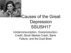 Causes of the Great Depression