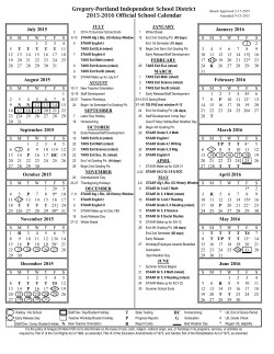 2015-2016 District Calendar - Gregory