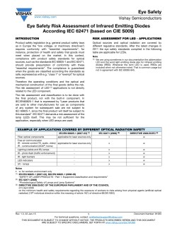 Eye Safety Risk Assessment of Infrared Emitting Diodes